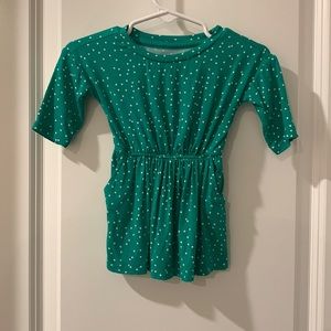 Gymboree Kelly green polka dot dress